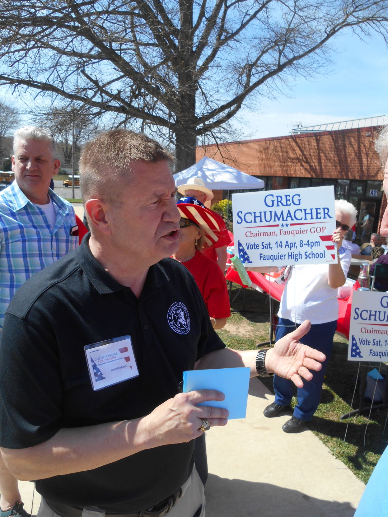 Greg Schumacher at the polls